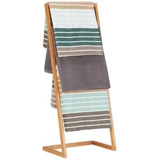 Relaxdays Handtuchständer freistehend Beige 100x40x30cm
