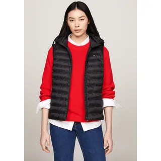 Tommy Hilfiger Global Stripe Vest mit Kapuze, schwarz
