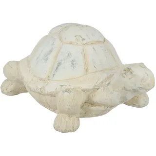 I.GE.A. Dekofigur »Schildkröte aus Keramik« Deko Garten Figur Antik-Look Panzertier Gartendeko Tierfigur Statue, beige