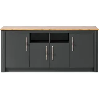 KOCHSTATION Spülenschrank »KS-Westminster« im romantischen Landhausstil, Breite 204 cm, exclusiv by Otto, grau