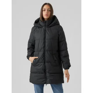 Vero Moda Steppmantel VERO MODA "VMGRETAFIE 3/4 COATED JACKET NOOS", Damen, Gr. S, schwarz, Steppware, Obermaterial: 100% Polyester, unifarben, knieumspielend, Mäntel Steppmantel
