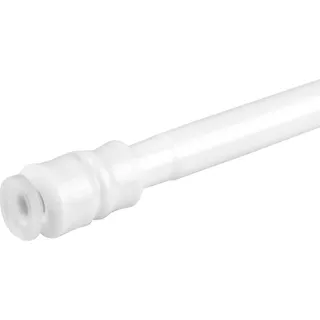 Klemmstange 80-120cm Weiß (1er-Pack), ausziehbare Gardinenstange ohne Bohren, Metall Spannstange mit Schraubtechnik & Saugnapf, rutschfest, Ø10mm - Weiß