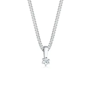 Elli DIAMONDS Halskette Damen Kreis Diamant (0.06 ct.) in 925 Sterling Silber