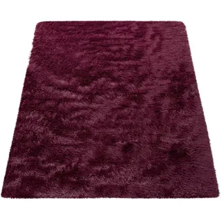 Paco Home Hochflorteppich 160/220 cm Silky 591 , Lila , Textil , Rechteckig , 160x220 cm , strapazierfähig, für Fußbodenheizung geeignet , Teppiche und Böden, Teppiche, Hochflorteppiche & Shaggys