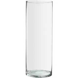 DRW Bodenvase aus Glas in Zylinderform, transparent, 18 x 18 x 50 cm