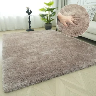 Teppich BRUNO BANANI "Dana Teppich, besonders weich und kuschelig, Kundenliebling" Gr. 1, beige (taupe), B:60cm H:30mm L:90cm, Kunstfaser, Teppiche, Teppich, uni, Mikrofaser Teppiche, Wohnzimmer, Schlafzimmer, Esszimmer