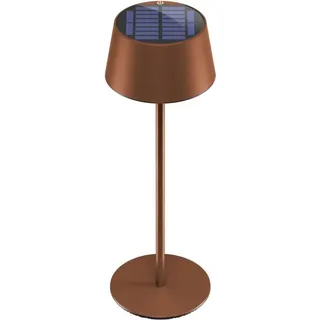 goobay Kabellose LED-Tischleuchte Solar, aufladbar, dimmbar, 32cm, bronze