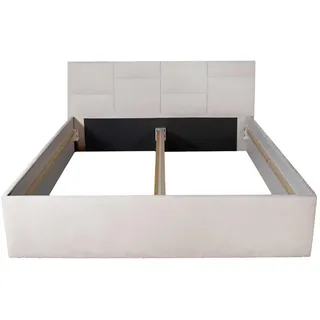 Halmon Schlafkomfort Betten Polsterbett Damas Weiß 140 x 200 x 40 cm Mit hochwertiger Matratze H2 (bis 100 kg) und Lattenrost , Holz , H2 , 140x200 cm , Schlafzimmer, Betten, Polsterbetten