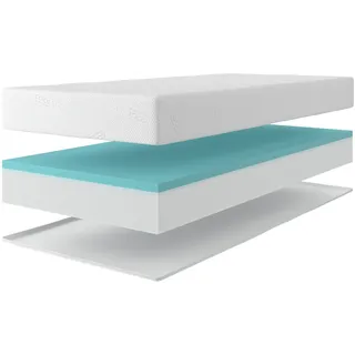 OTTO home Gelschaummatratze "Kniven, Matratze 90x200 cm, 140x200 cm & weitere Größen" 17 cm hoch 1 Stk. tlg. Matratze H2-H4, ergonomisch, allergiker geeignet (Hausstauballergiker), weiß, neutral