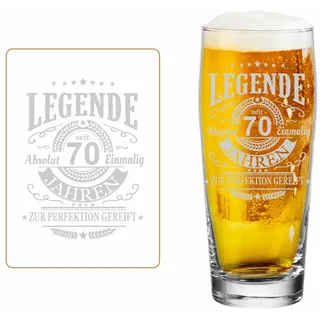 LUXENTU Willi Becher Bierglas Helles-Glas 0,5 Liter mit Eichung - Legende seit 70 Jahren
