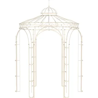 Eleo Pavillon Metall Siena 265 cm x Ø 210 cm Pulverbeschichtet Weiß