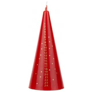 Weihnachten Advent Kerze 15cm Kegel Countdown Kalender - Rot