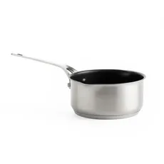 KitchenAid Stainless Steel PFAS-Free Ceramic Non-Stick 16 cm/1.5 Litre Saucepan, Clad, Induction, Oven Safe, Silver