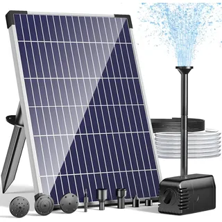 POPOSOAP 12W 600 l/h Solar Teichpumpe Springbrunnen für Außen Garten Teich
