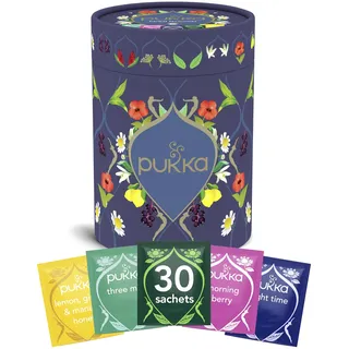 Pukka | Bio Tee Geschenkset „Seelenzauber“ | Geschenk für Frauen & Männer zu Weihnachten, Geburtstag & für Self-Care | Perfekt für die Schlafenszeit | 30 Teebeutel | 5 köstliche Sorten