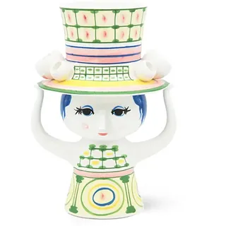 Bjorn Wiinblad Lady-h24.5 Cm Keramikvase - Green / Multicolor - One Size