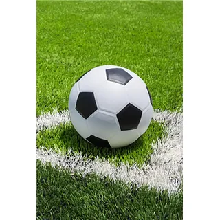 Jerry Fabrics Fußball Fleecedecke Tagesdecke Football Schwarz Weiss Fußballplatz 100 x 150 cm 100% Polyester