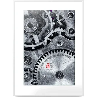 Rahmenfabrik Bilderrahmen, Aluminium, Acrylglas, weiß, 60x80 cm - Weiß