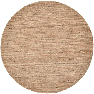 THEKO Wollteppich THEKO "Pure UNI", gelb (ocker), H:14mm Ø:100cm, Schurwolle, Teppiche, Handwebteppich, meliert, reine Wolle, handgewebt