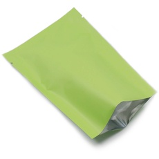 WACCOMT Pack 200 Stück Flache Open Top Mylar Beutel Vakuumversiegelbar Langfristige Aufbewahrung von Lebensmitteln Matter Beutel Heißversiegelbar mit Aufreißkerbe (6x9cm(2.36x3.54inch), Grün)