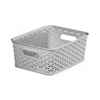 Curver Aufbewahrungskorb MY STYLE Rattan-Optik 19,6 x 25,5 x 10,2 cm grau