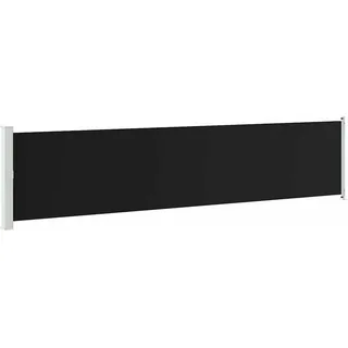 vidaXL Ausziehbare Seitenmarkise 140x600 cm Schwarz - Schwarz
