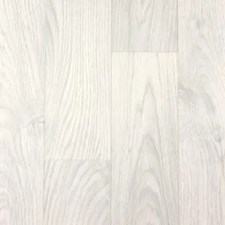 Primaflor PVC TURIN - Eiche Weiß 090S - 2,00m x 0,50m - Meterware - Vinyl-Boden in Holzoptik für Küche, Wohn- und Badezimmer, Hochwertige Auslegware, Anti-Rutsch Oberfläche - Weiß