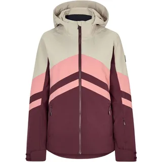 Ziener Damen TELIA lady (jacket ski), velvet red. silver beige dob,