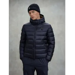 Blauer für Herren. 25WBLUC03086 Acton marineblaue Kapuzenjacke mit Kapuze (M), Lässig, Polyamid