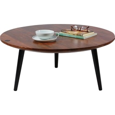 Bild HOME Couchtisch »T-WOOD TABLE LARGE«, Beistelltisch mit Knopfdetail, dunkles Mangoholz und schwarze Beine,
