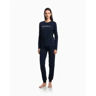 Emporio Armani für Damen. EW001903_AF10881 Nachtwäsche marinefarbener Pyjama (S), Heimtextilien, Baumwolle