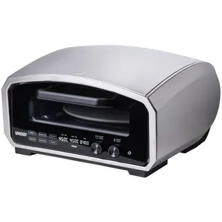 Unold Pizzaofen Enzo (edelstahl/schwarz, 2.100 Watt, für Pizzen bis ca. Ø 32cm) - Silber