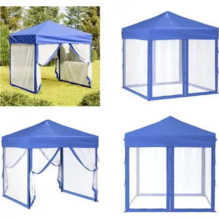 vidaXL Partyzelt Faltbar mit Seitenwänden Blau 2x2 m - Partyzelt - Partyzelte - Pavillon - Pavillon - Blau
