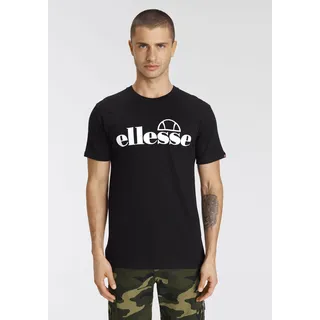 T-Shirt ELLESSE "H T-SHIRT", Herren, Gr. L, schwarz, Obermaterial: 70% Baumwolle, 30% Polyester, Rundhals, Shirts T-Shirt