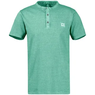 T-Shirt LERROS "T-Shirt in Fineliner-Optik, Rundhalsausschnitt", Herren, Gr. XL, mint water, 100% Baumwolle, Rundhals, Shirts T-Shirt