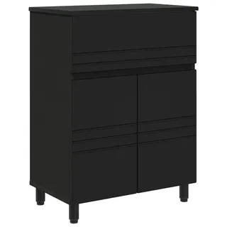 vidaXL Waschtisch Schwarz 60 x 35 x 80 cm Holzwerkstoff - Schwarz