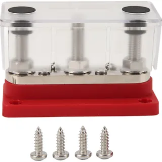Rot Stromverteilungsklemmenblock 12-48V 300A Batteriesammelschiene für Autos LKW Wohnmobile Marineboote Solarsystem