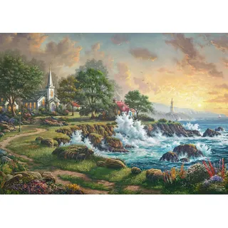Schmidt Spiele Schmidt 58628 - Thomas Kinkade Studios, Kleinod am Meer, Puzzle 1000 Teile