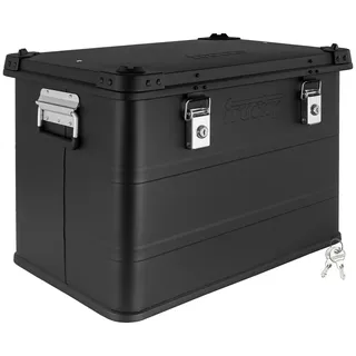 Aluminium Box mit Deckel Schwarz Alukiste 75 Liter Alu Kiste Trucky - Schwarz