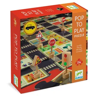 Djeco Giant City Puzzle – Baue die ideale Stadt