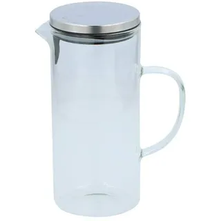 Alpina Karaffe mit - Glaskanne mit Deckel und Filter - spülmaschinenfest 1,3 Liter 8711252149806 Transparent, Durchsichtig