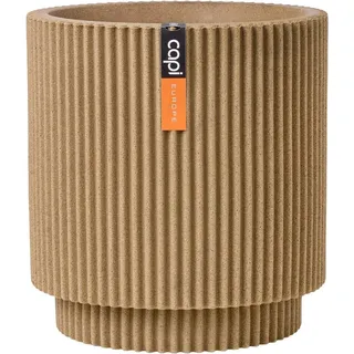 Capi Europe Blumentopf Zylinder Groove NL Ø 36 cm x 38 cm Beige