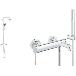 Grohe Vitalio System 260 Duschsystem mit Thermostatbatterie Matt Black 264032432