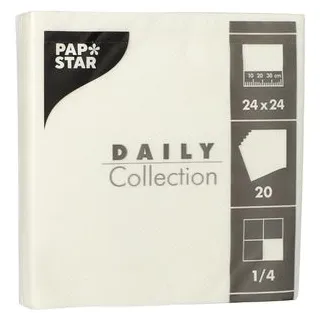 Papstar Servietten Daily Collection weiß 2-lagig 12,0 x 12,0 cm 20 St.