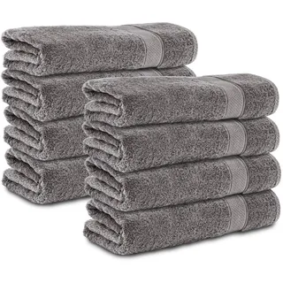Komfortec Handtuchset 50 x 100 cm grau 8-tlg.