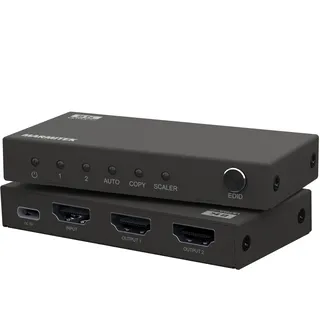 MARMITEK HDMI-Splitter 4K 120Hz - Marmitek Split 712-8K 60 Hz - 1 Eingang 2 Ausgänge - HDMI 2.1 - Video-Downscaling - 1 Eingang / 2 Ausgänge