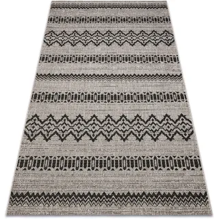 RugsX Floorlux Teppichläufer 120 x 170 cm Grau/Schwarz