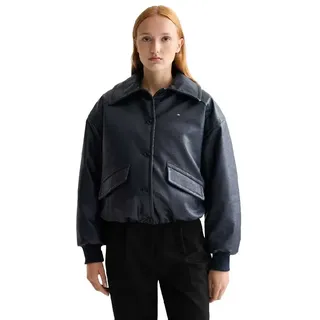 Scotch & Soda Faux Bomber Lederjacke - Dark Navy - L