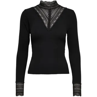 Only Onltilde L/S High Neck Lace Top JRS Noos (15207788) black