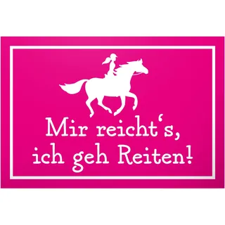 DankeDir! Mir reicht's ich geh Reiten - Schild 30 x 20 cm - Geburtstagsgeschenk Geschenk Frauen Pferde Reiterin Freundin Geburtstag - Pferdestall Deko Geschenkidee Reiter Geburtstagskarte